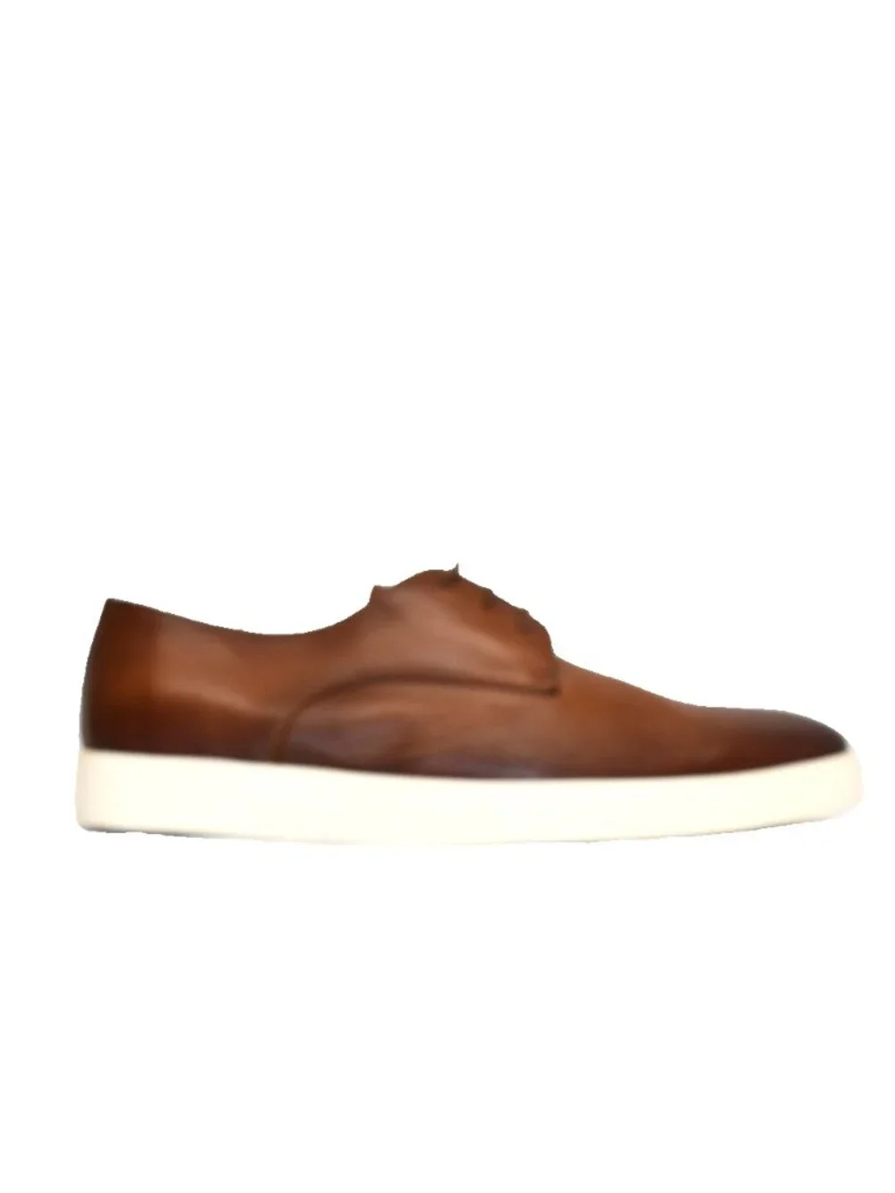 New! Santoni Dilate Men's Brown Leather Derby Shoe 11.5D US 10.5 UK DD537